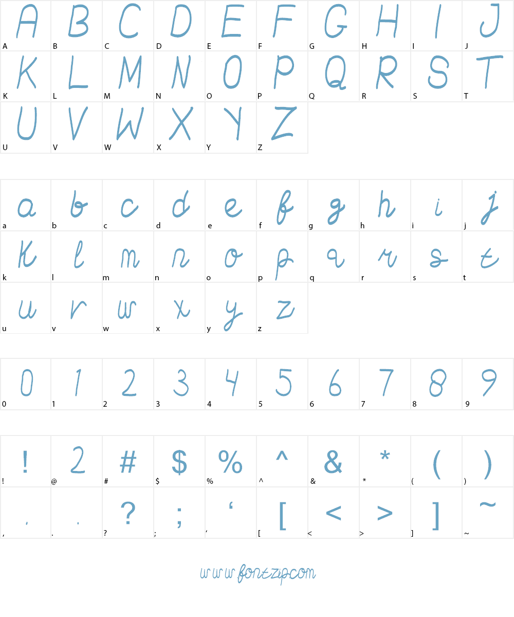 Ambisi Font Character